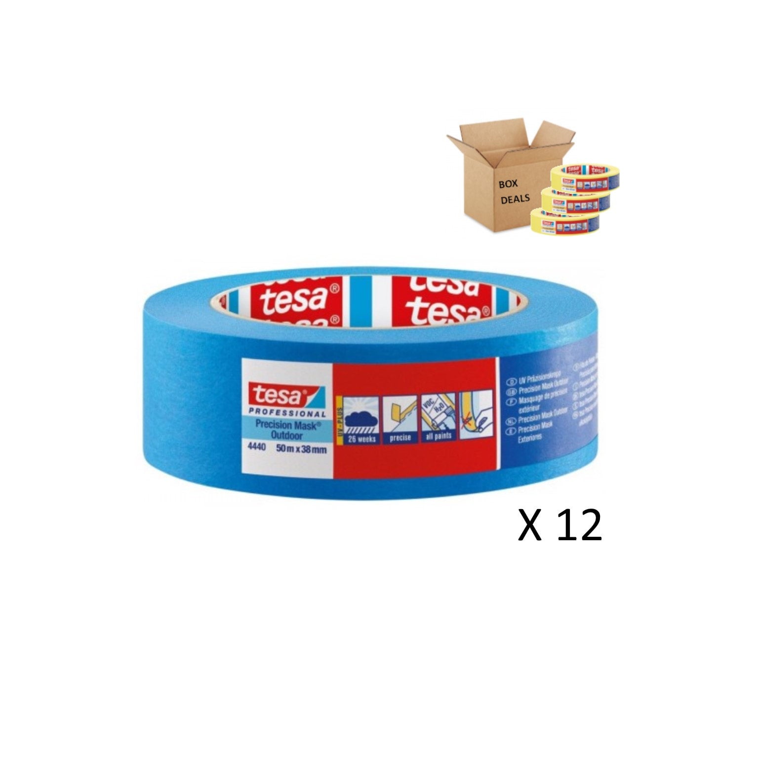 Tesa thin tape outside Blue 50m x 30mm